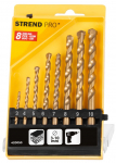 Strend Pro FD023 puurikomplekt, 8 tk, 3-10 mm, TiN, m&uuml;&uuml;ritise jaoks