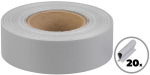 Teip Strend Pro EUROSTANDARD, 47,5 mm, L-35 m, varjutus, hall, kate, aiapaneelidele, 20 klambriga, 450 g/m2, PVC, RAL7040