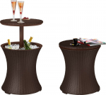 Multifunktsionaalne aialaud, &uuml;mmargune, Keter&reg; COOL BAR RATTAN, pruun, 490x490x570/820 mm