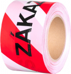 Strend Pro teip, 80 mm, L-250 m, hoiatus, punane/valge "SISENEMISKEELD"