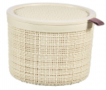 Kaanega korv Curver&reg; JUTE ROUND, 2 lit., beež, kaanega, 17x13 cm
