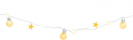 LED j&otilde;uluvank MagicHome christmas Ball, 20 LEDi soe valge, kuulide ja t&auml;htedega, kuldne, 2xaa, lihtne valgustus, valgustus, L-1,9 m