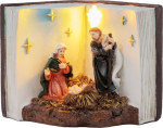Dekoratsioon MagicHome Christmas, J&otilde;ulus&otilde;im raamatus, LED, interj&ouml;&ouml;r, 13.5x8x9.5 cm