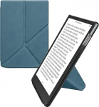 kwmobile &uuml;mbris &uuml;hildub Pocketbook InkPad 4 / Color 3 / Color 2 / Vivlio InkPad 4 / InkPad Color 3 &uuml;mbrisega - Kunstnahast &uuml;mbris - eReader kaitsekott - Kate Petrol