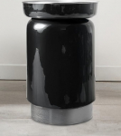 Qiyano &Uuml;mmargune v&auml;ike k&uuml;ljelaud koos kandikuga 100% rauast metallist riiul Dekoratiivne k&otilde;rgl&auml;ikega &ouml;&ouml;kaplaat elutuppa diivanile esikusse Retro v&auml;limus L&auml;bim&otilde;&otilde;t 31,5 cm V&auml;rv: H&otilde;bedane v&auml;rvus: Antratsiit / h&otilde;bedane