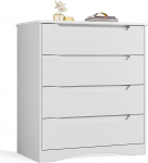 Bealife kapp valge magamistoa kapp 4 mahuka sahtliga, millel on v&auml;ljal&otilde;igatud k&auml;epidemed ja kallutuskaitse, sahtli kapp ideaalne elutuppa, kontorisse