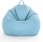 AMGJ Beanbag kate ilma t&auml;idiseta, Linane Bean Bag kate lastele ja t&auml;iskasvanutele, helesinine, 80 x 90 cm