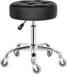 BEWISHOME rattaga rulliv tool, raske PU nahast tool, lai istmepadi tool salongile spa-kliiniku 360 &deg; p&ouml;&ouml;rlev reguleeritav tool, 400 lb kaal (must)