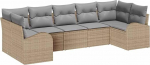 Rantry Garten Diivan Set Set aus 7 Grau Rattan Garten Diivan Set Modern Gartenlounge Model3346190