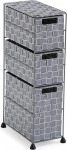Versa Nilo Vannitoam&ouml;&ouml;bel Vannitoa riiulim&ouml;&ouml;bel koos 3 hoiukorviga M&otilde;&otilde;tmed K 57 x L 15,5 x L 28 cm Hall tekstuurne plastmass