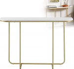 PQXQZ Moderne Konsolentische f&uuml;r den Eingangsbereich Beistelltische mit Marmorplatte Schmale Sofatische f&uuml;r Wohnzimmer Schlafzimmer Flur Diele und Eingangsbereich(100x30x80cm)