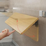 Klappbarer Wandtisch, robuste Halterung mit verstellbarer H&ouml;he und integriertem Regal, platzsparender faltbarer Schreibtisch for TV, Zuhause, B&uuml;ro, Arbeitszimmer und Bank