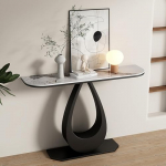 Generisch Stilvoller Konsolentisch mit Marmorplatte und robustem Metallgestell, ideal f&uuml;r Wohnzimmer, Eingangsbereich, Flur und Korridor.