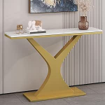 Moderner Goldener Sofatisch, 47,2" Eingangskonsolentisch, Foyer-Akzenttisch for Wohnzimmer- und Flurdekoration und -Organisation