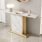 Modernne konsoollaud metallist alusega, esiku laud, laud sissep&auml;&auml;sualale, hoiuruumiga dekoratsiooniks ja organiseerimiseks, esikusse, elutuppa, magamistuppa (D, 100 x 30 x 80 cm)