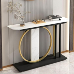 Kitsas kaasaegne konsoollaud koos hoiuruumiga - 31,5-tolline hall sissep&auml;&auml;sulaud, metallist raamiga esikuslaud elutuppa ja fuajeedekoratsiooni jaoks