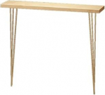 Moderner Konsolentisch mit rechteckiger Basis, Wandfl&auml;chen, seitlicher Flur, Eingangsbereich, Flur-Konsolentisch, Konsolentisch, schmaler Sofatisch mit Metallbeinen, hinter Couchtisch mit Ho