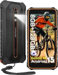 Ulefone Rugking 2 Pro Android 15 Outdoor Smartphone, Octa-Core Outdoor mobiiltelefon ilma lepinguta 8GB + 128GB/2TB, 5,45-tolline 90Hz ehitusplatsi mobiiltelefon, 4550mAh/NFC/GPS/kolme kaardipesa