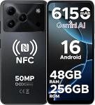 DOOGEE Note 56 Plus AI Android 16 nutitelefon ilma lepinguta, 48GB + 256GB/2TB TF, mobiiltelefon ilma lepinguta 50MP AI kaamera, T7225 Octa Core 6150mAh aku mobiiltelefon, 6,56-tolline HD + 90Hz