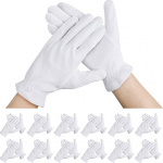 Segbeauty White Gloves, 12 paari puuvillaseid kindaid, XL, ekseemikindad, niisutavad kindad, k&auml;te hoolduskindad &ouml;&ouml;seks voodisse ravimiseks ekseemi ravimiseks