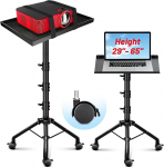 CAHAYA CY0332 Projector Stand Projector Mount Multifunctional with Omni-Directional Wheels Floor Stand for Laptop Stand Projector Camera with Adjustable Height for Outdoor Films