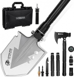 Kokkupandav labidas Multifunktsionaalne kokkupandav labidas kirves 3 pikkuskombinatsiooniga labidas, mis on valmistatud Premium roostevabast terasest eemaldatav kokkupandav labidas elluj&auml;&auml;miseks / telkimine / aed / matkamine