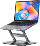 MCHOSE Laptop Stand, 360 Degree Rotating Aluminum Computer Stand, Ergonomic Laptop Riser Notebook Holder Compatible with 17.3 Inch MacBook Air Pro, Dell XPS, Lenovo More Laptops, Grey