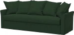 Soferia &uuml;hilduv asenduskate Holmsundi 3-kohalisele diivanvoodile Majestic Velvet Bottle Green (plekikindel ja vetth&uuml;lgav), roheline, roheline