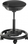 SONGMICS Dynamic Work Stool Ergonoomiline p&ouml;&ouml;rlev tool ratastega Extra lai iste 10&deg; kallutatav k&otilde;rgus reguleeritav paks polster OSC06BK Must