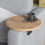 Tubibu diivanitaldrik k&auml;etugede jaoks, reguleeritav diivanitaldrik joogihoidjaga, eriline disain praktilise metallist hoidjaga, riiul istmekomplekti jaoks, l&auml;bim&otilde;&otilde;t 35 cm (2, pruun)