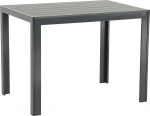 Gardissimo Soul alumiiniumist aialaua 120 x 70 cm Antratsiit, mittepuidust lauaplaadiga T&auml;ielikult ilmastikukindel