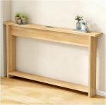 Konsolentisch Lange schmale Sofaseitentisch 80-150cm, schmales Stauraumregal hinter Sofa Wohnzimmer, schmale Holz Tisch f&uuml;r Konsole Eingang Flur(C,47.2x5.9x25.6in/120x15x65cm)