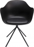 Kare Bel Air Designer Armchair for Office, Dining Chair, Back and Armrest, Seat Padding, 47 cm Seat Height