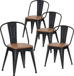 Alunaune metallist s&ouml;&ouml;gitooli 18-tolline k&otilde;rge seljaga klassikaline &scaron;ikk rauast counter baaritoolid t&ouml;&ouml;stuslik virnastatav kohvijalats Bistro Cafe Side Bar Stool puidust iste must