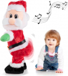Gfilay Twerking Santa Claus Dancing Santa with Music, Animated Christmas Plush Doll Singing English Song Christmas Toy for Kids