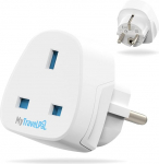 &Uuml;hendkuningriigi ja Euroopa pistikupesa adapter (2 tk) | 2 x MyTravelPal&reg; European EU Travel Adapter | Kasutamiseks Prantsusmaal, Saksamaal, Portugalis, Kreekas ja enamikus Euroopas | E/F t&uuml;&uuml;pi adapter.