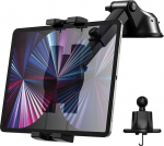 Oilcan Car Mount 3 in 1 Tablet Holder Suction Cup auto ventilatsiooniga armatuurlaua tuuleklaasi tahvelarvuti hoidja iPad Mini Air Pro, iPhone, Samsung Galaxy, Fire, 4-12.9-tollised mobiiltelefonid ja tahvelarvutid