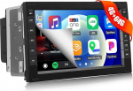 4G + 64G CAMECHO 8-tuumaline Android 13 autoraadio VW Golf 4 Polo Sharan Jetta MK4 T5 Multivanile koos Navi, 7-tolline Double DIN autoraadio koos Carplay Android Auto Bluetooth RDS HiFi WiFi'ga