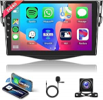 Rimoody 2G + 64G traadita Carplay Android 13 Autoradio 2 DIN Toyota RAV4 2007-2012 9-tolline autoraadio traadita Android auto navigatsiooniga GPS WiFi peeglilink Bluetooth FM/RDS/DAB/DVR/EQ/SWC tagumine osa