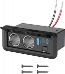 Auto PD 30 W QC 18 W USB-laadija, auto sigaretis&uuml;&uuml;taja adapter USB-pesa 12/24 V koos l&uuml;litiga, 12 V ~ 24 V s&otilde;idukitele, RV, paat, mootorratas, maastur, veoauto, haagissuvila, meres&otilde;iduki (juhtmestiku mudel 90 W max)