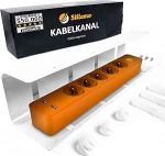 Kaablikanal laud - kaablijuhtimise laudade korraldaja kaablijuhtimine kaablihoidja kaablikanalilaud - 43 x 12 x 10 cm - kaablikorv valge