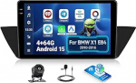 CAMECHO 4+64G Android 15 Sat Nav Autoraido BMW X1 E84 2010-2016 jaoks koos tahavaatekaameraga, 10-tolline traadita Carplay Android auto Bluetooth raadio koos GPS WiFi FM/RDS Mirror Link + Canbus HD 1280 x 720