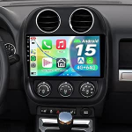 Android 15 autoraadio Jeep Compass 2010-2016, 10,1-tolline puuteekraan, juhtmevaba Carplay, Bluetooth 5.4, WiFi 6, GPS navigatsioon, Dual USB, h&auml;&auml;ljuhtimine, offline kaardid, multimeedias&uuml;steem.