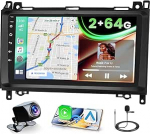 2+64G Android autoraadio Mercedes Benz W169 W245 B160 B170 B180 B200 W639 Vito Viano W906 Sprinter Wireless Carplay & Android Car, 9-tolline puuteekraaniga raadio Bluetooth / tagasiside kaamera / FM / WiFi