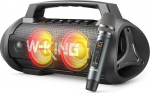 W-KING 120W Peak Bluetooth k&otilde;lar mikrofoniga, 70W RMS Bluetooth Party Music Boxid, suur, Boombox HiFi Stereo/Super Bass/EQ/LED Light/42H aku/TF/MIC-IN/AUX, Music Box k&otilde;lariga