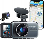 D1 Pro - Dual Dashcam f&uuml;r Autos - Ultra 4K & Full HD - Front- und R&uuml;ckkamera - WLAN & GPS - 3 Zoll mit App - 64 GB SD-Karte - Loop-Aufnahme - G-Sensor - Geeignet f&uuml;r vertikale Scheiben