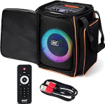 Pyle Partybox Bluetooth-k&otilde;lar suur - 100 W, LED-valgus, v&otilde;imas bass, EQ, TF, AUX, koos kaugjuhtimispuldi ja kotiga, kiirlaadimine, ideaalne pidudele ja festivalidele.