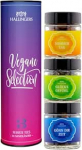 Hallingers Vegan Selection - 3 t&uuml;&uuml;pi tee kinkekomplekt, lahtine ja vegan kruvipurkides, teesortiment kingitusena (komplekt) - kingiideed j&otilde;ulud ja kingitused advendikalender s&uuml;nnip&auml;ev &otilde;nne soovides