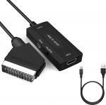 SUJAHHUJIQ HDMI to Scart Converter HD 1080P koos kaablitega, sisend HDMI v&auml;ljund Scart Video Audio Converter NTSC/PAL