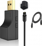 Isobel USB Bluetooth saatja Bluetooth adapter Audio 5.0 saatja digitaalse optilise sisendiga, madala latentsusega optiline Toslink TV PC Switch / PS4 / Xbox konsoolile, 2 seadet samaaegselt